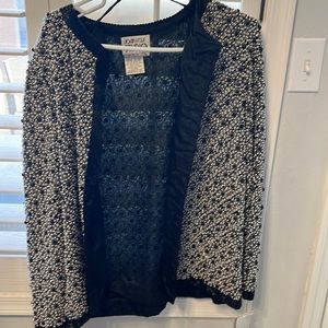 Black with white beads sequins  jacket